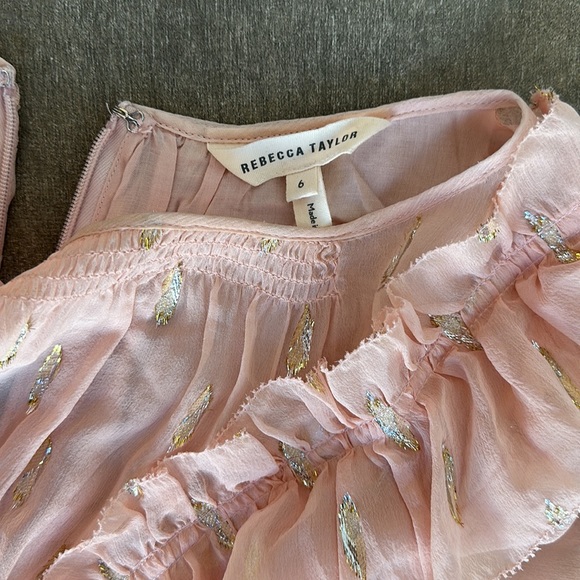 EUC Rebecca Taylor Ruffle Tiered Dress 6 - Picture 2 of 2